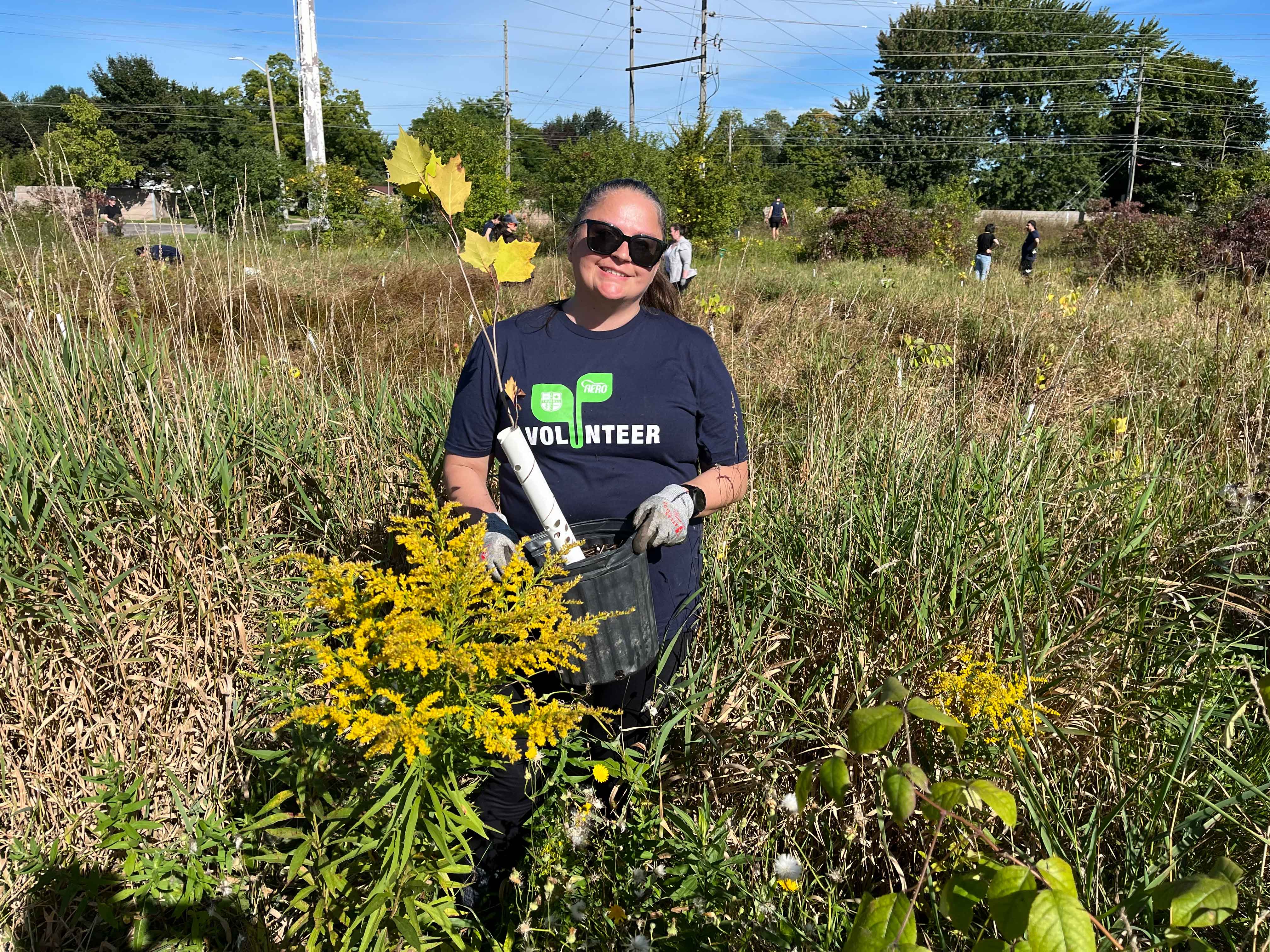 Person holding plant